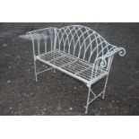 Metal folding garden bench,