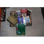 Box of various books including 'The Royal Horticultural Plants & Flowers'