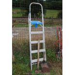 Four rung pair of step ladders,