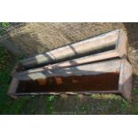 2 x 6' galvanised metal animal troughs