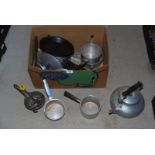 Quantity of cookware including 'Aga kettle'