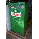 Castrol twin pump canopied Oil dispensing Cabinet (small dent to rear),