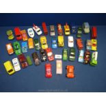 A quantity of toy cars including: Corgi Jaguar XJ-S, Renault 5 Turbo, Matchbox Lady Penelope's car,