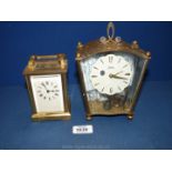 Two brass Carriage clocks, one by Koma with domed top, both a/f.