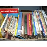 A box of children's books to include; Eagle, Blue Peter, Frankenstein's Monster comic,