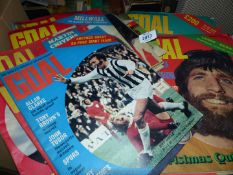 A quantity of Goal magazines from the 1970's.