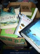 A box of paperback novels to include; Victoria Hislop, Sarah Dunant, Philippa Gregory, etc.