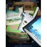 A box of paperback novels to include; Victoria Hislop, Sarah Dunant, Philippa Gregory, etc.