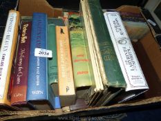 A box of novels to include; Victoria Holt, Carlos Ruiz Zafon, Dickens, Watership Down, etc.