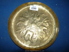 An arts and crafts Brass Dish in the Keswick style.