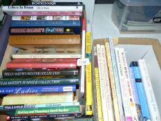 Two boxes of cookbooks, gardening, etc including; Delia Smith, Two Fat Ladies, etc.