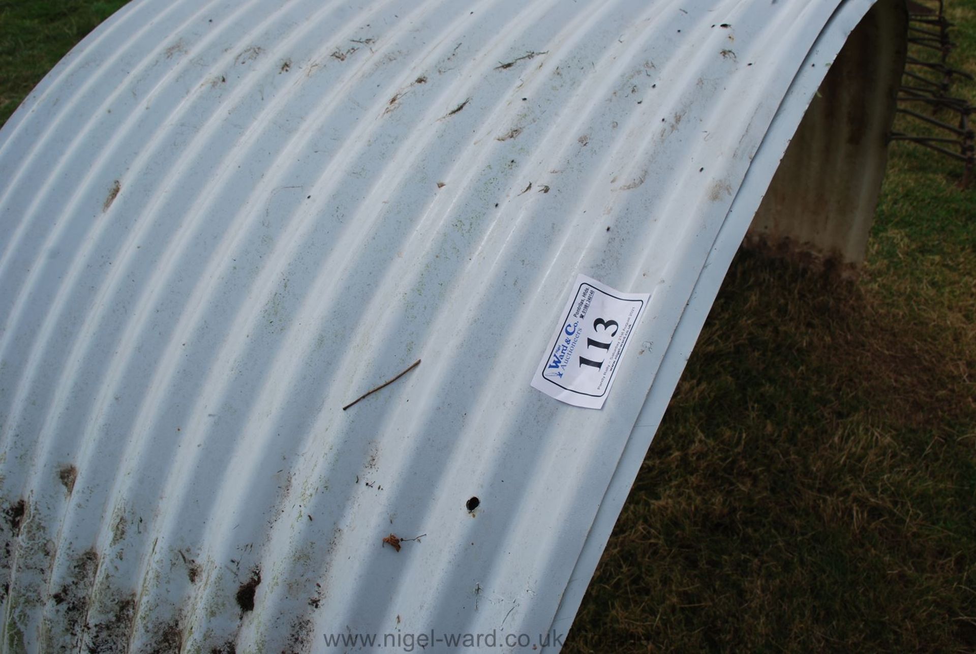 Two 8' span corrugated iron pig-arc roof sheets. - Image 2 of 2