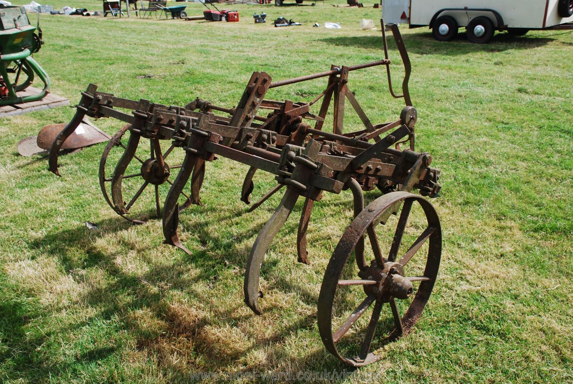 A trailed type vintage rigid tine Harrow. - Image 2 of 2