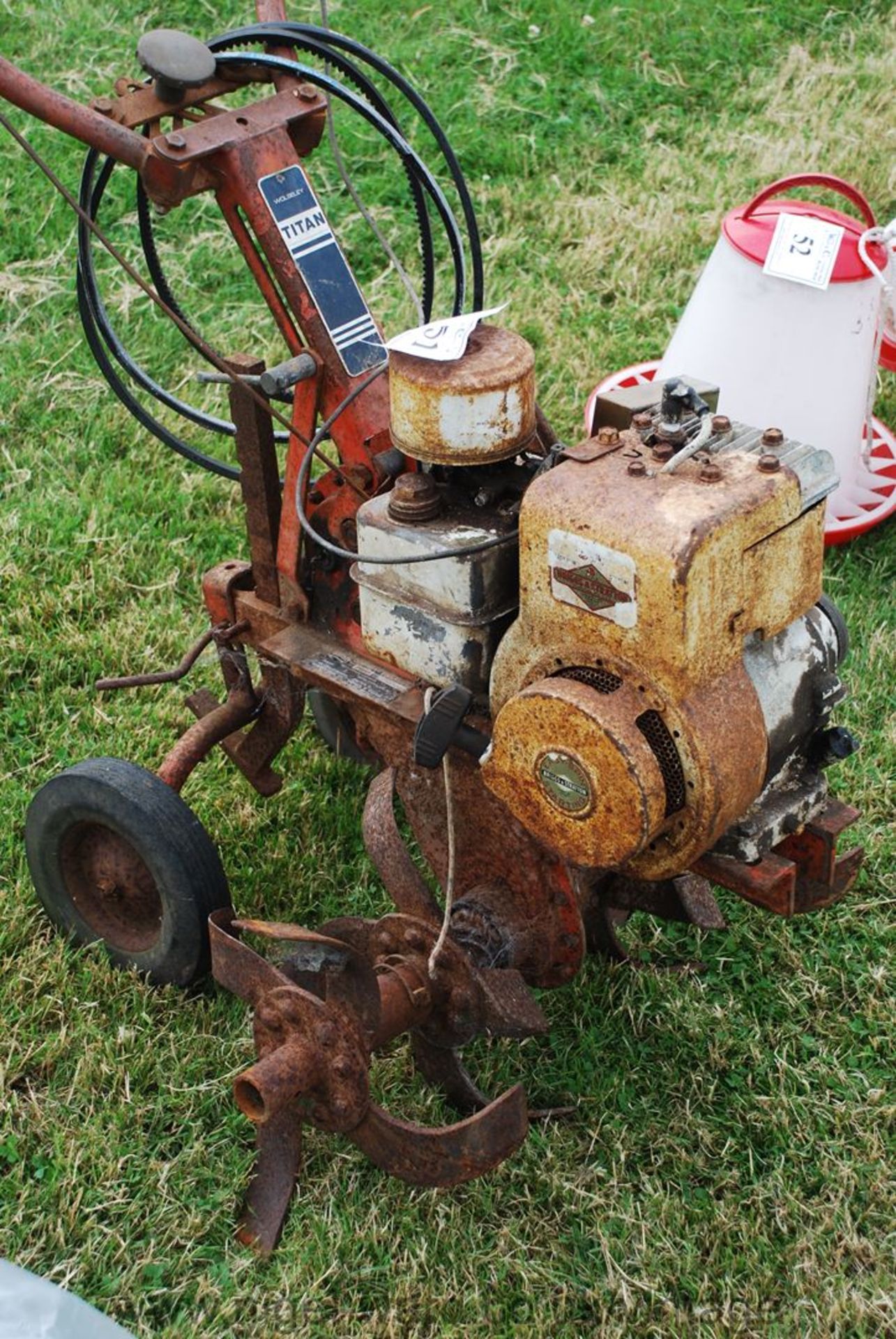 A Wolseley Titan garden rotovator (petrol) with Briggs & Stratton 3 hp engine, - Image 2 of 2