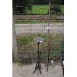 Steel post and metal plant stand