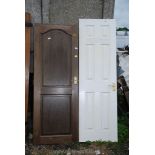 Hardwood exterior door 27" x 73" and an internal door 24" x 78"