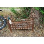 Metal fire grate, (back a/f), 22'' x 11'' deep x 18'' high.