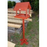 Wooden bird table