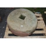 Cider Mill roller stone, 34'' diameter x 11'' thick.