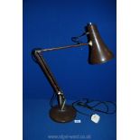 A 1930's brown angle poise Lamp.