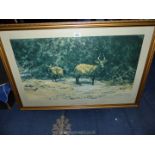 A framed Print "African afternoon" by David Shepherd OBE (Limited edition no.