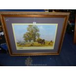 Framed print "life goes on Sept 1940" by David Shepherd (signed by artist).