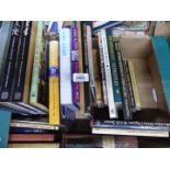 Box of books including 'Flushed with Pride, The Story of Thomas Crapper',