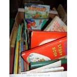 A box of children's books including Rupert,