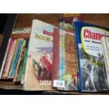 A quantity of books including westerns, 'Champion The Wonder Horse', 'Veterans of Road,