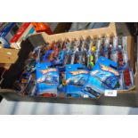 Quantity of Hot Wheels toys.