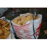 Builders bag of softwood off cuts for firewood.