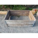 A two-section vegetable growing box with patent galvanised fold-flat hinges.