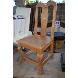 Wooden kitchen chair.