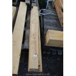 Three pieces of oak 52'' long and up to 7'' x 2'' width and depth.