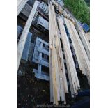 Bundle of untreated softwood battens,