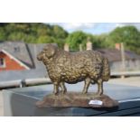 Cast iron door stop in the form of a Ram.