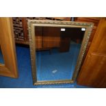 Gilt framed bevel plate mirror, 36'' x 38''.