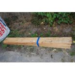 Six used softwood timbers 5 1/2'' x 3/4'' x 63''.