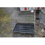 Folding dog cage,21'' x 31'' x 24''.