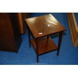 Square small occasional table with detailed inlay.