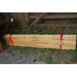 Five used softwood timbers 4'' x 2'' x 63''.