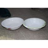 Two wash bowls