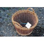 Wicker log basket.