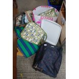 Quantity of seat covers, table runner, trays,