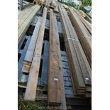 Six lengths of heat treated matchboard 153'' x 4 1/2'' x 3/4'' plus one untreated length.