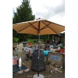 Wind out canvas garden parasol (chip to base)