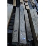 Quantity of oak timbers, 4 1/4'' x 2'' x 48'', 3 1/4'' square x 44'' etc.