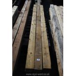 Six treated softwood posts, 4'' square x 94 1/2''.