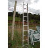 A ten rung aluminium ladder.