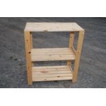 Pine potting table.